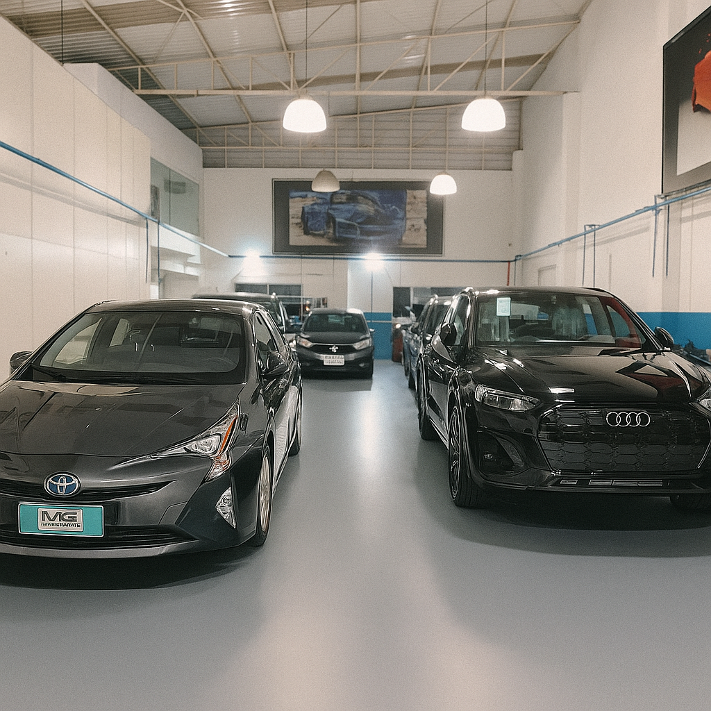 Toyota e Audi blindados na oficina MG Blindados