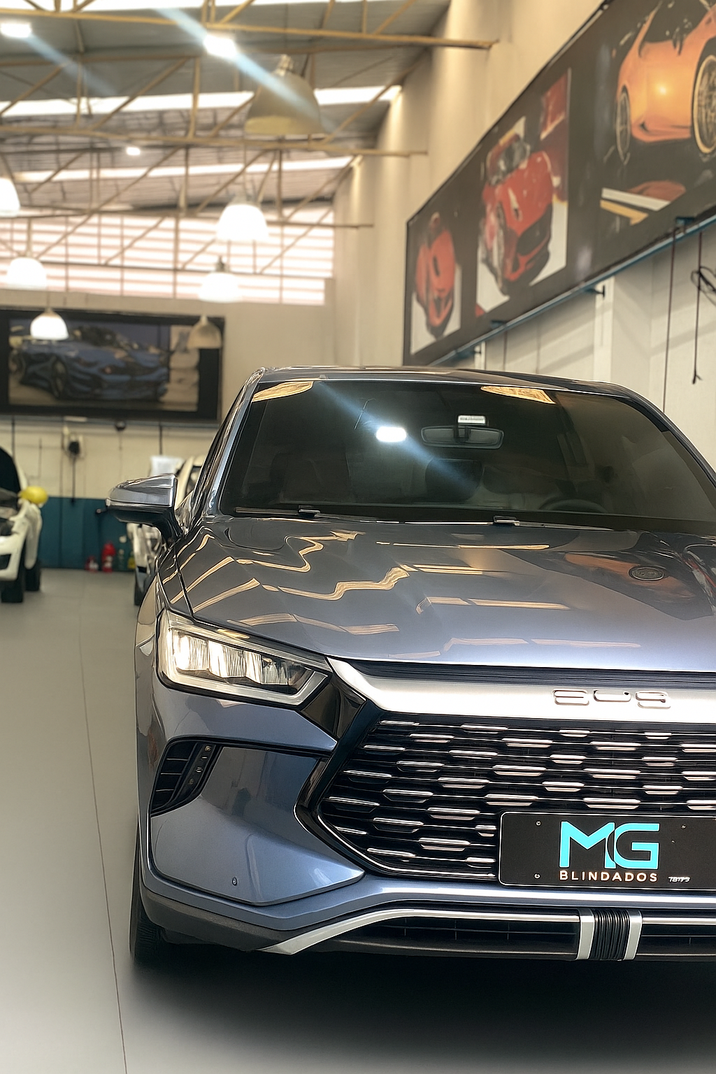 BYD blindado com placa MG Blindados